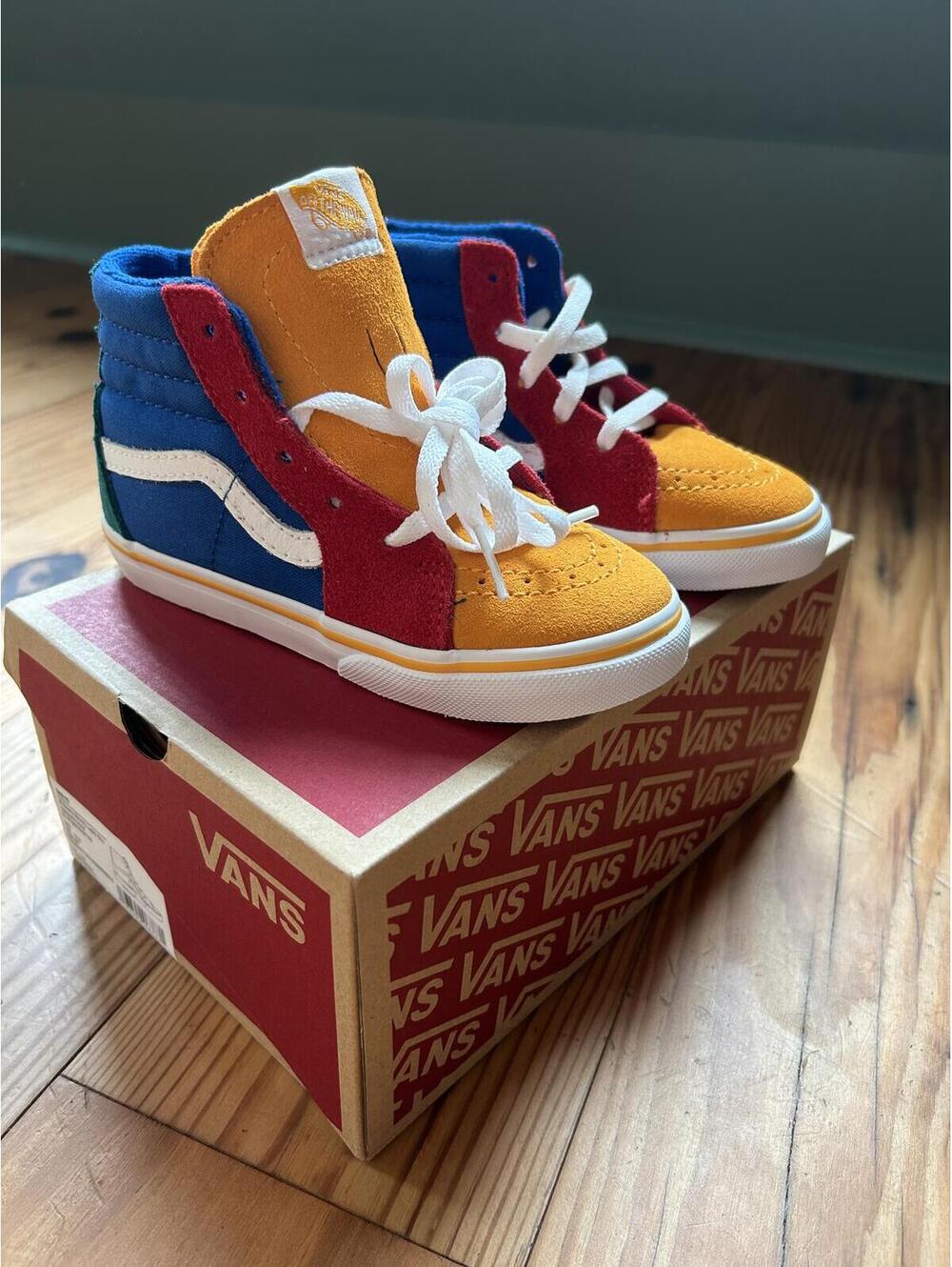 Vans Sk8-Hi Primary Block Boys Sneakers Size 10